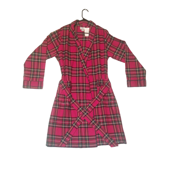 Petite Plume Scotch Plaid Flannel Robe in Rob Roy at Nordstrom, Size Medium - Picture 2 of 5